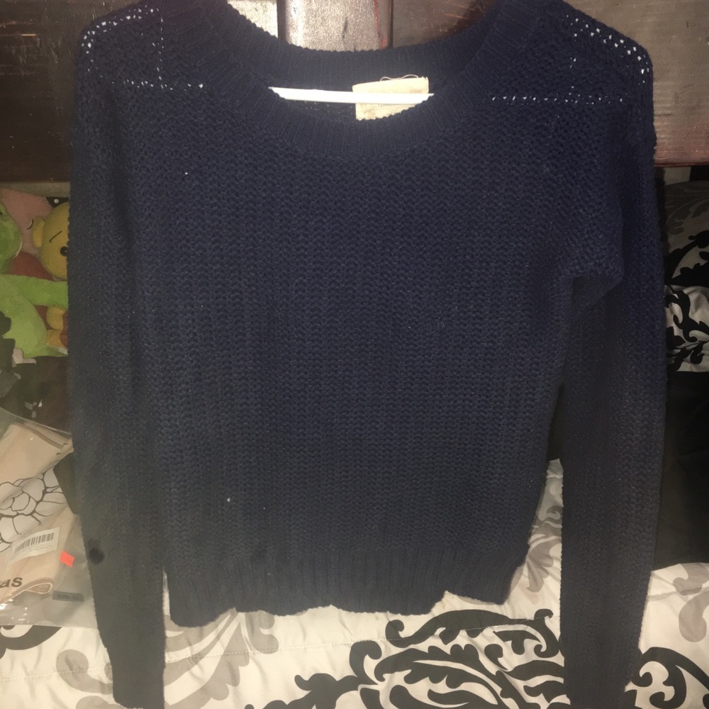 Navy blue knit